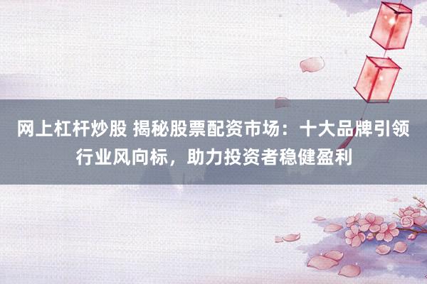 网上杠杆炒股 揭秘股票配资市场：十大品牌引领行业风向标，助力投资者稳健盈利